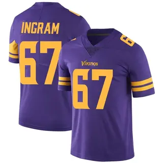 Minnesota Vikings Men's Ed Ingram Limited Color Rush Jersey - Purple