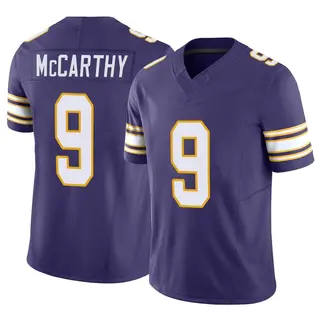 Minnesota Vikings Men's J.J. McCarthy Limited Classic Vapor F.U.S.E. Jersey - Purple