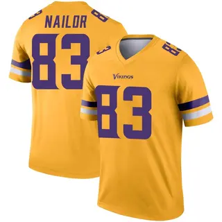 Minnesota Vikings Men's Jalen Nailor Legend Inverted Jersey - Gold