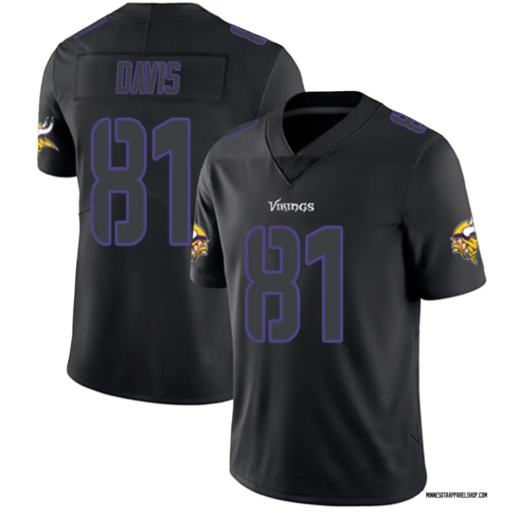 Minnesota Vikings Men's Joaquin Davis Limited Jersey - Black Impact