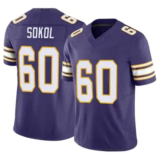 Minnesota Vikings Men's Josh Sokol Limited Classic Vapor F.U.S.E. Jersey - Purple