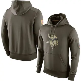 Minnesota Vikings Men's Salute to Service KO Performance Hoodie - Olive