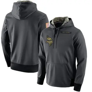 Minnesota Vikings Men's Salute to Service Player Performance Hoodie - Anthracite