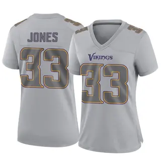 Minnesota Vikings Women's Aaron Jones Game Atmosphere Fashion Jersey - Gray
