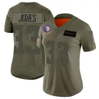 Minnesota Vikings Women's Aaron Jones Limited 2019 Salute to Service Jersey - Camo