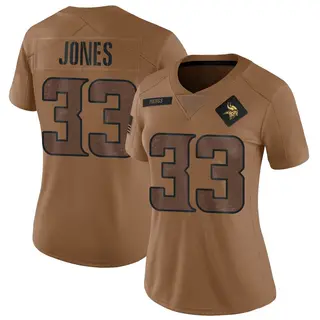 Minnesota Vikings Women's Aaron Jones Limited 2023 Salute To Service Jersey - Brown