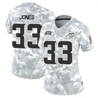 Minnesota Vikings Women's Aaron Jones Limited 2024 Salute to Service Jersey - Arctic Camo