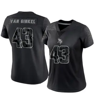 Minnesota Vikings Women's Andrew Van Ginkel Limited Reflective Jersey - Black
