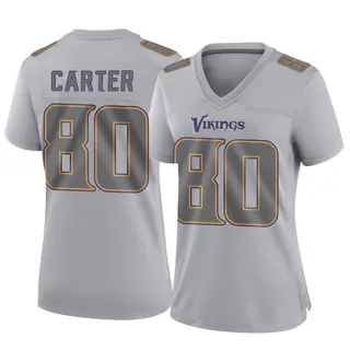 Minnesota Vikings Women's Cris Carter Game Atmosphere Fashion Jersey - Gray