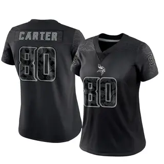 Minnesota Vikings Women's Cris Carter Limited Reflective Jersey - Black
