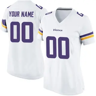 Minnesota Vikings Women's Custom Game Jersey - White