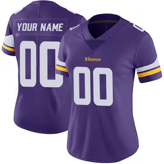 Minnesota Vikings Women's Custom Limited Team Color Vapor Untouchable Jersey - Purple