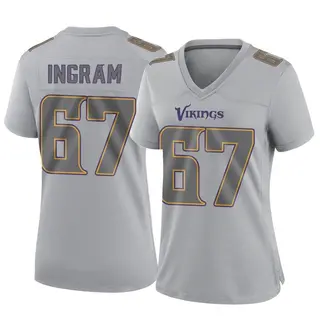 Minnesota Vikings Women's Ed Ingram Game Atmosphere Fashion Jersey - Gray
