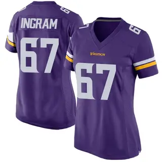 Minnesota Vikings Women's Ed Ingram Game Team Color Jersey - Purple