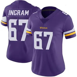 Minnesota Vikings Women's Ed Ingram Limited Team Color Vapor Untouchable Jersey - Purple