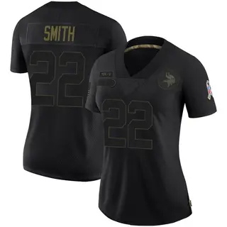 Minnesota Vikings Women's Harrison Smith Limited 2020 Salute To Service Jersey - Black