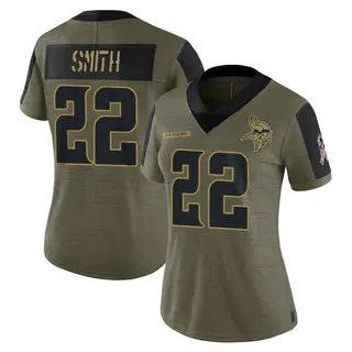 Minnesota Vikings Women's Harrison Smith Limited 2021 Salute To Service Jersey - Olive