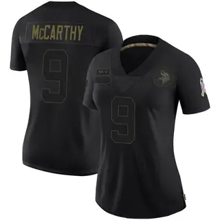 Minnesota Vikings Women's J.J. McCarthy Limited 2020 Salute To Service Jersey - Black