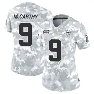 Minnesota Vikings Women's J.J. McCarthy Limited 2024 Salute to Service Jersey - Arctic Camo