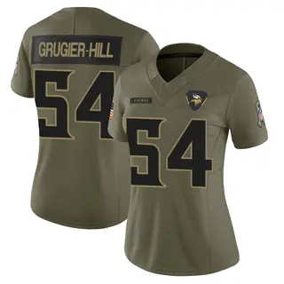 Minnesota Vikings Women's Kamu Grugier-Hill Limited 2025 Salute to Service Jersey - Olive