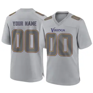 Minnesota Vikings Youth Custom Game Atmosphere Fashion Jersey - Gray