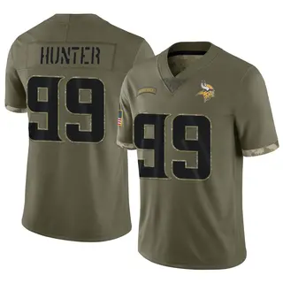 Minnesota Vikings Youth Danielle Hunter Limited 2022 Salute To Service Jersey - Olive