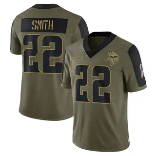 Minnesota Vikings Youth Harrison Smith Limited 2021 Salute To Service Jersey - Olive