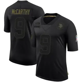 Minnesota Vikings Youth J.J. McCarthy Limited 2020 Salute To Service Jersey - Black