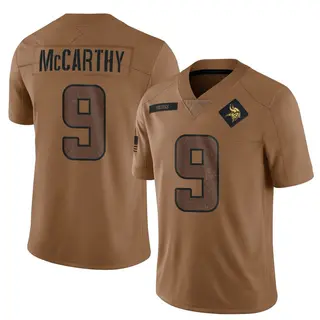 Minnesota Vikings Youth J.J. McCarthy Limited 2023 Salute To Service Jersey - Brown