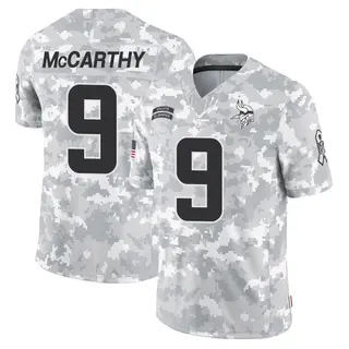 Minnesota Vikings Youth J.J. McCarthy Limited 2024 Salute to Service Jersey - Arctic Camo
