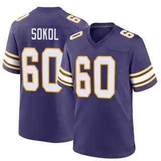 Minnesota Vikings Youth Josh Sokol Game Classic Jersey - Purple