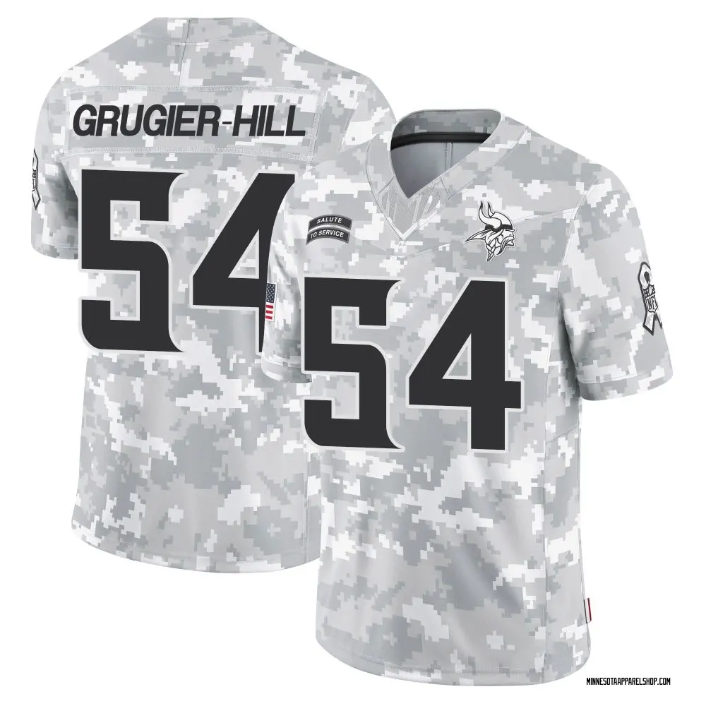 Minnesota Vikings Youth Kamu Grugier-Hill Limited 2024 Salute to Service Jersey - Arctic Camo